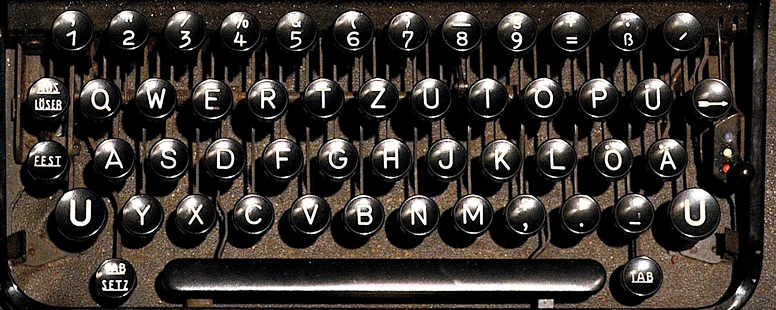 teclas de una maquina de escribir